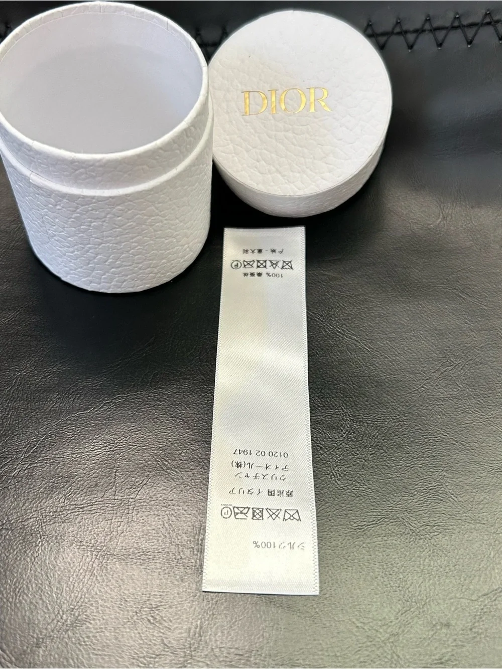 Authentic Dior Mitzah Scarf Cylinder Box – White & Gold